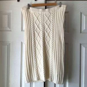 New Eva Mendes Cream Sweater Skirt XL
